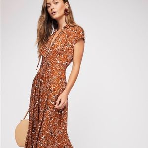 FREE PEOPLE 40’s Printed Midi Dress